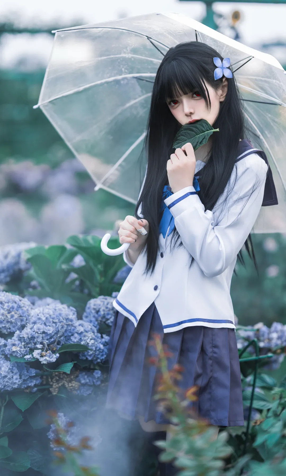 Cosplay摄影, 散华礼弥cos, 紫阳花, 繪空事, 夏日氛围感 - 第10张