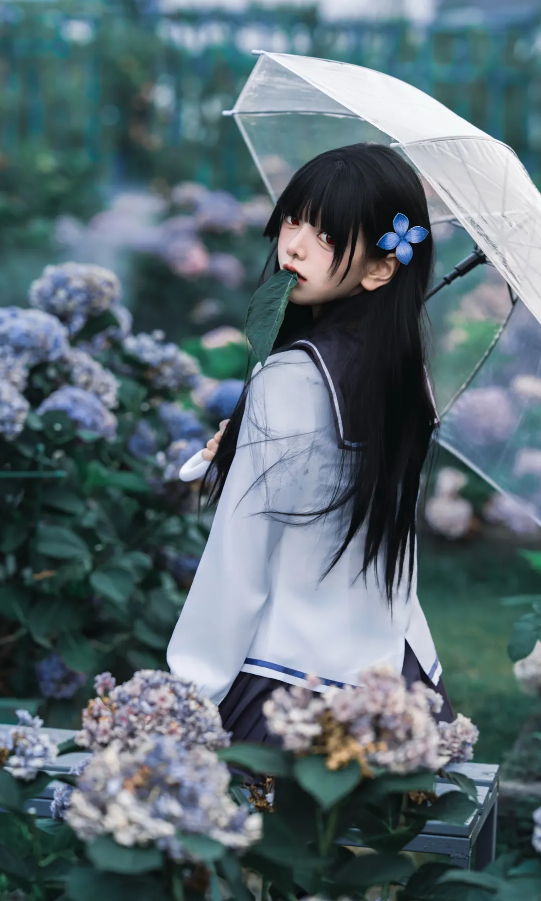 Cosplay摄影, 散华礼弥cos, 紫阳花, 繪空事, 夏日氛围感 - 第2张