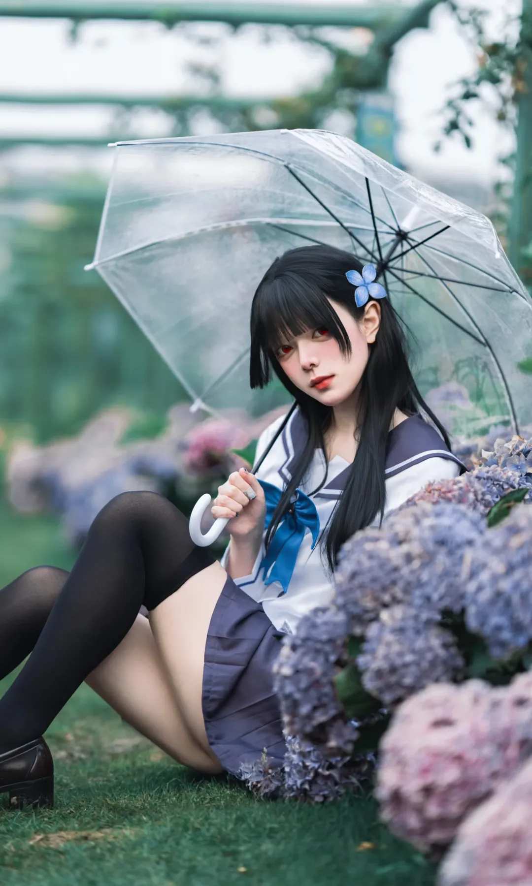Cosplay摄影, 散华礼弥cos, 紫阳花, 繪空事, 夏日氛围感 - 第3张