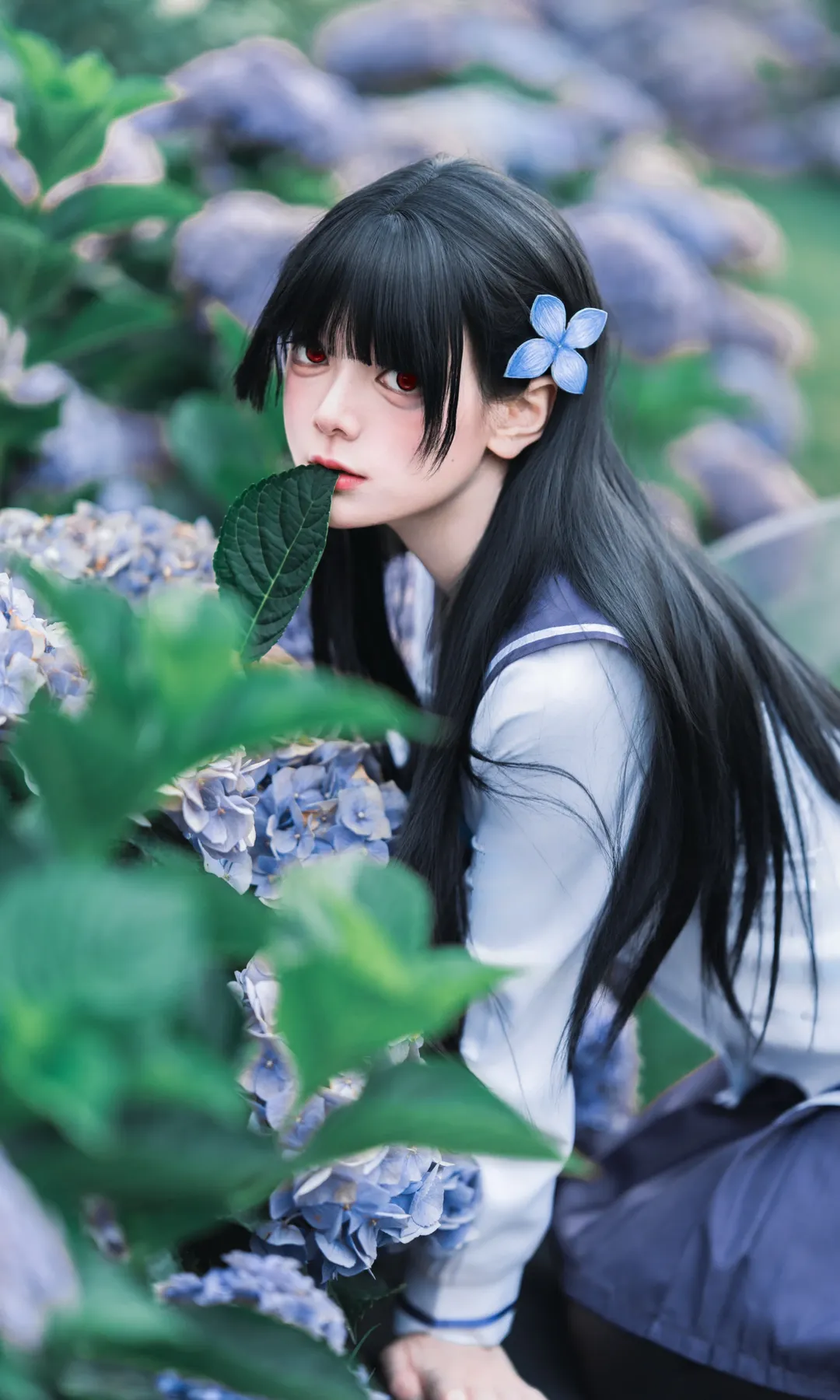 Cosplay摄影, 散华礼弥cos, 紫阳花, 繪空事, 夏日氛围感 - 第5张
