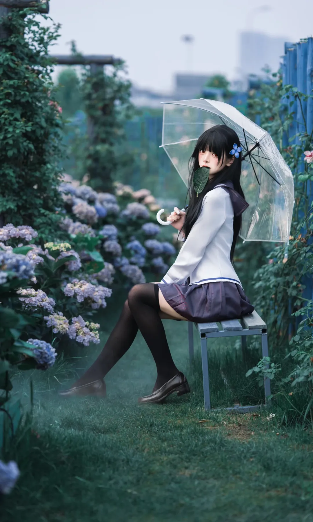 Cosplay摄影, 散华礼弥cos, 紫阳花, 繪空事, 夏日氛围感 - 第8张
