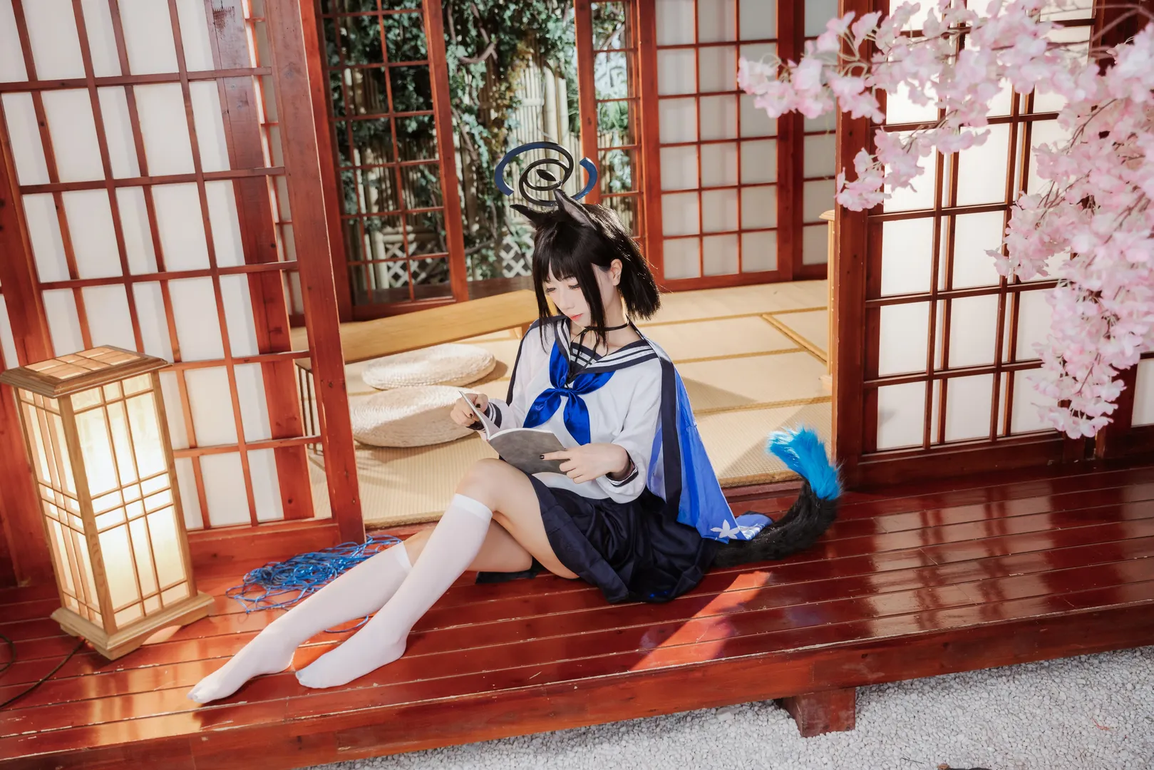 二次元撮影, ブルーアーカイブ, 猫耳少女, 桐生キキョウ コスプレ, 和風コスプレ - 4枚目