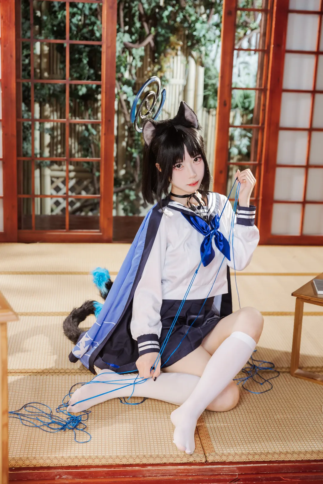 二次元撮影, ブルーアーカイブ, 猫耳少女, 桐生キキョウ コスプレ, 和風コスプレ - 6枚目