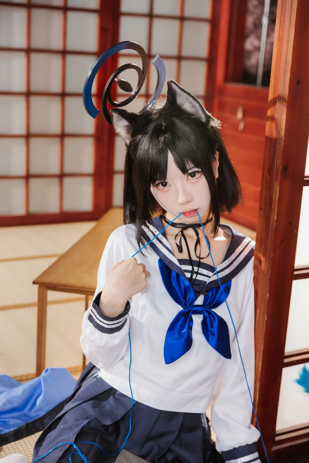 二次元撮影, ブルーアーカイブ, 猫耳少女, 桐生キキョウ コスプレ, 和風コスプレ - 8枚目
