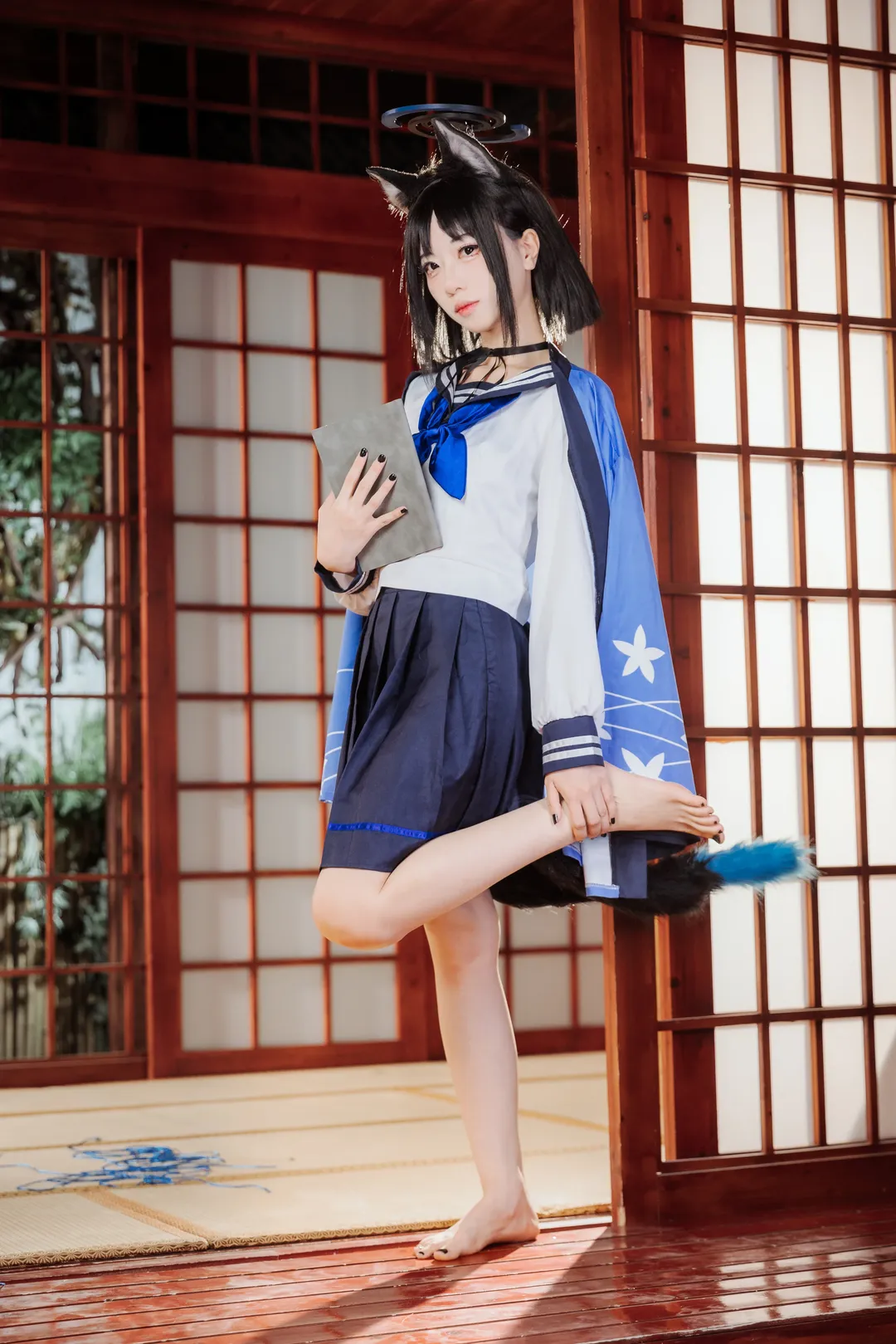 二次元撮影, ブルーアーカイブ, 猫耳少女, 桐生キキョウ コスプレ, 和風コスプレ - 9枚目