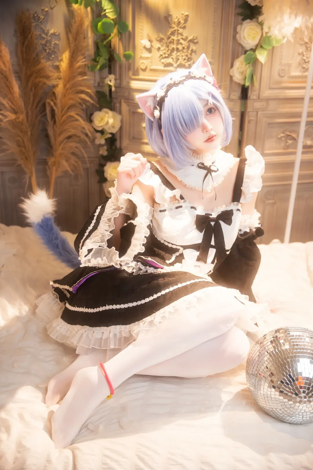 蕾姆cos, 拍照姿势, 从零开始的异世界, Cosplay日常, 猫耳女仆 - 第7张