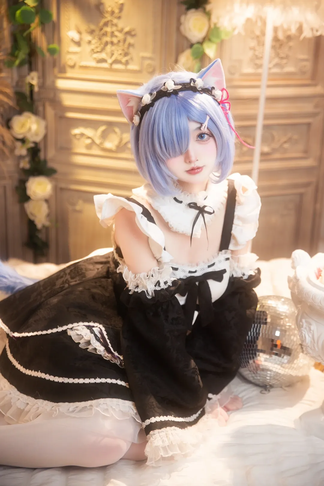 蕾姆cos, 拍照姿势, 从零开始的异世界, Cosplay日常, 猫耳女仆 - 第8张