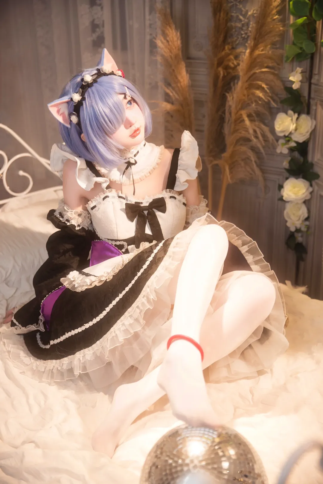 蕾姆cos, 拍照姿势, 从零开始的异世界, Cosplay日常, 猫耳女仆 - 第9张