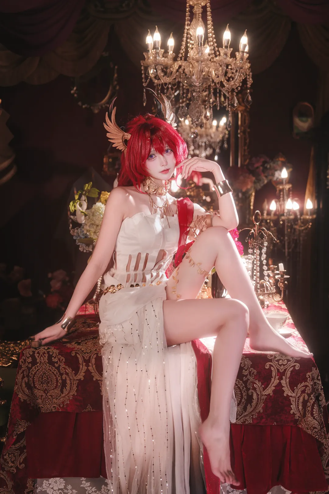 二次元cosplay, 明日方舟, 史爾特爾cos, 紅髮cos, 阿卡納風格 - 第2張