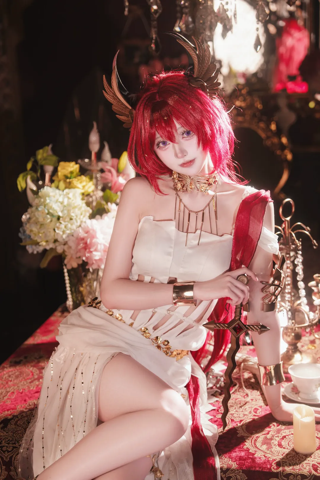 二次元cosplay, 明日方舟, 史爾特爾cos, 紅髮cos, 阿卡納風格 - 第3張