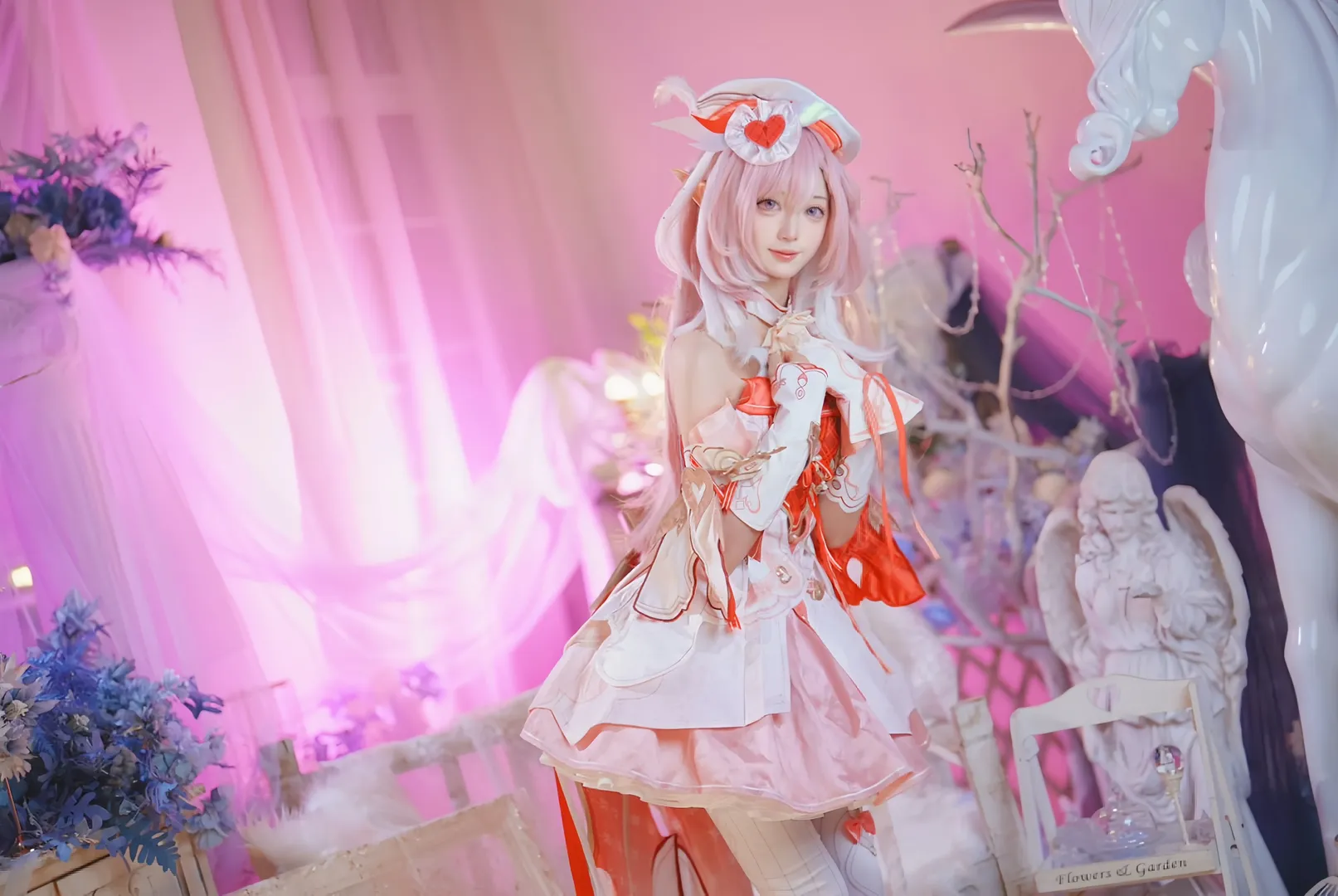 爱莉希雅cos, 崩坏三, 二次元cosplay, 爱愿妖精, 粉色系 - 第4张