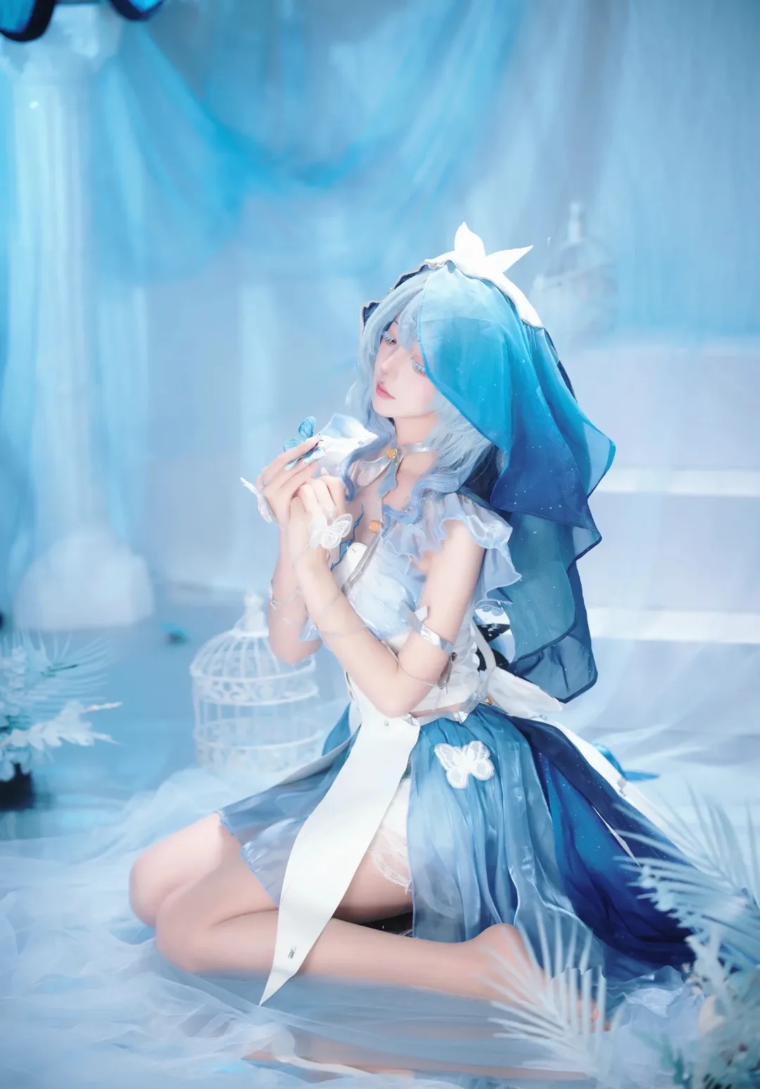 鸣潮, Cosplay, 二次元摄影, 守岸人cos, 梦幻蓝色系 - 第1张