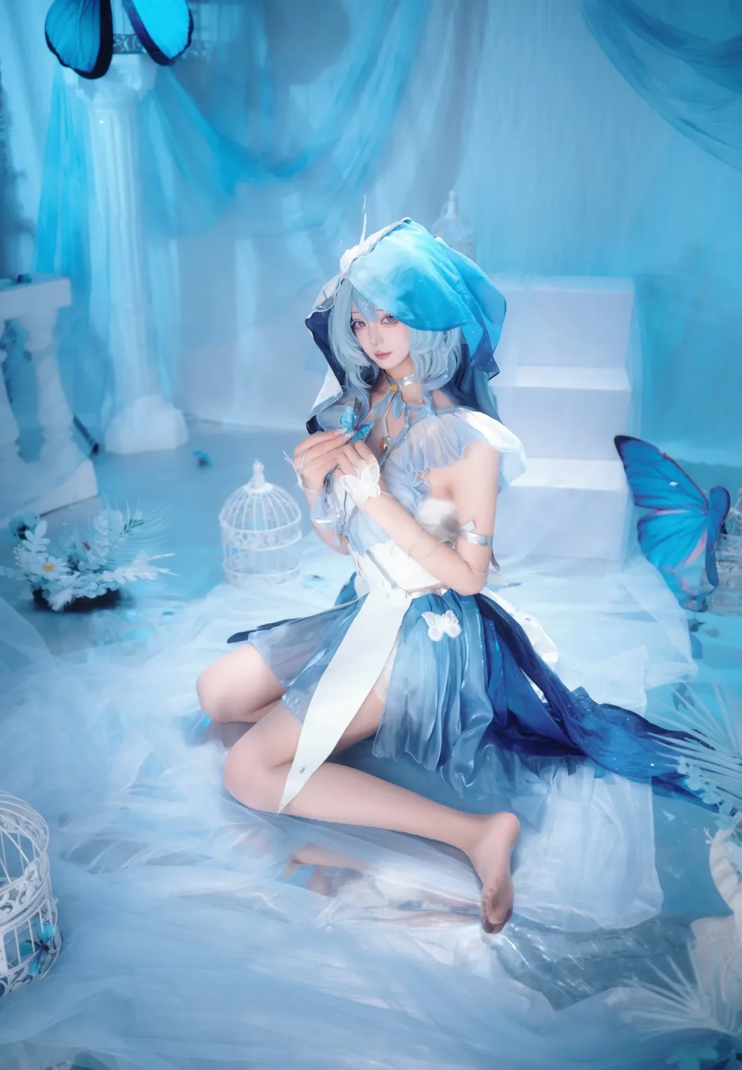 鸣潮, Cosplay, 二次元摄影, 守岸人cos, 梦幻蓝色系 - 第4张