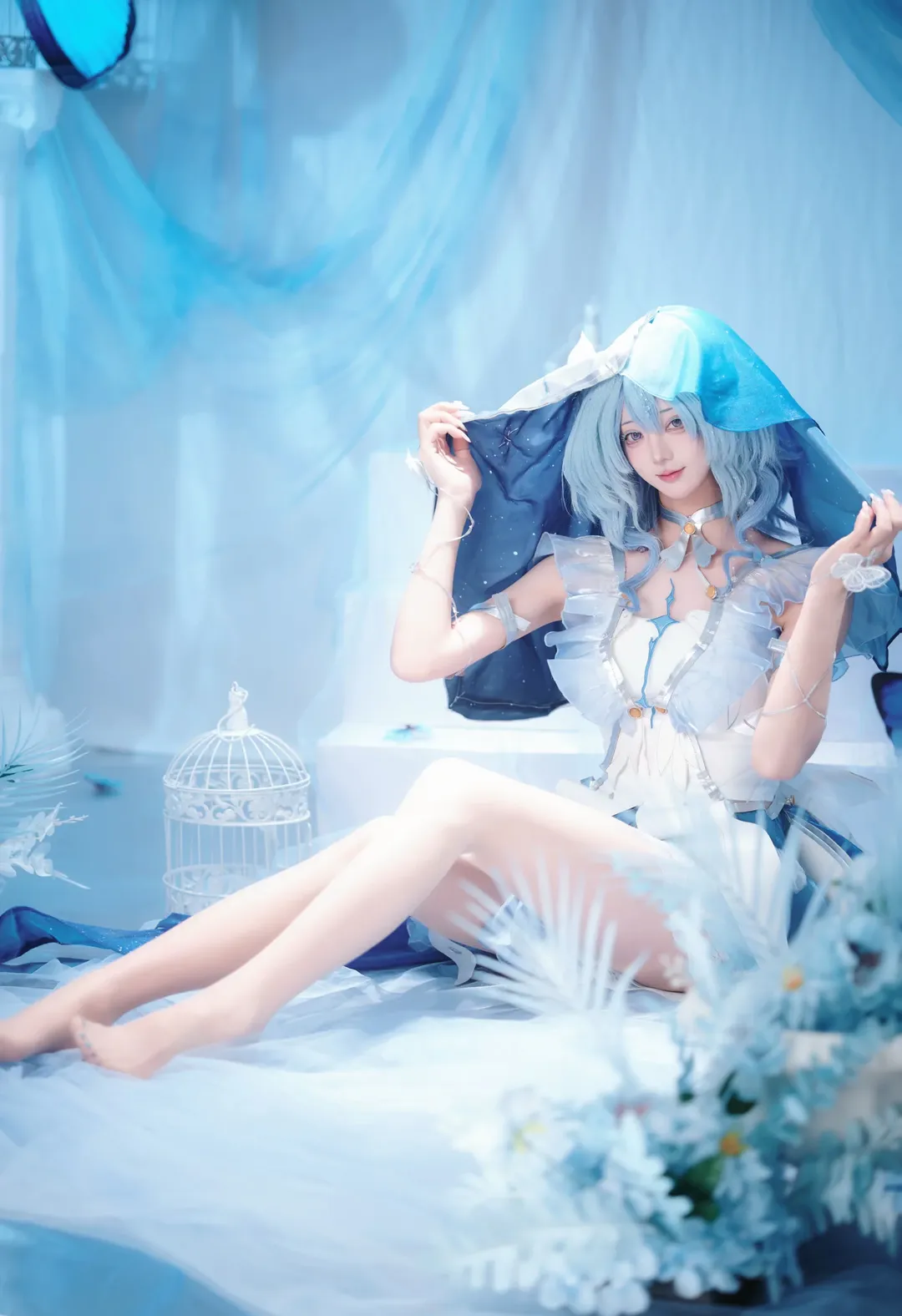 鸣潮, Cosplay, 二次元摄影, 守岸人cos, 梦幻蓝色系 - 第5张