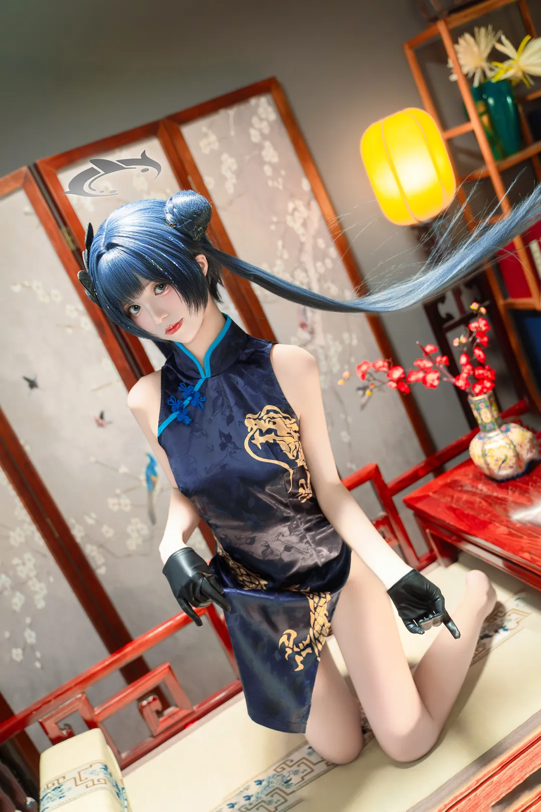 角色扮演, 蔚蓝档案, 妃咲cos, Cosplay摄影, 中式旗袍摄影 - 第2张