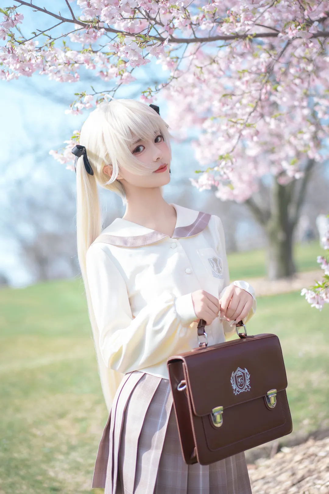 春日野穹コスプレ, ヨスガノソラ, 桜の屋外ロケーション, コスプレ撮影, 春のコーデ - 3枚目