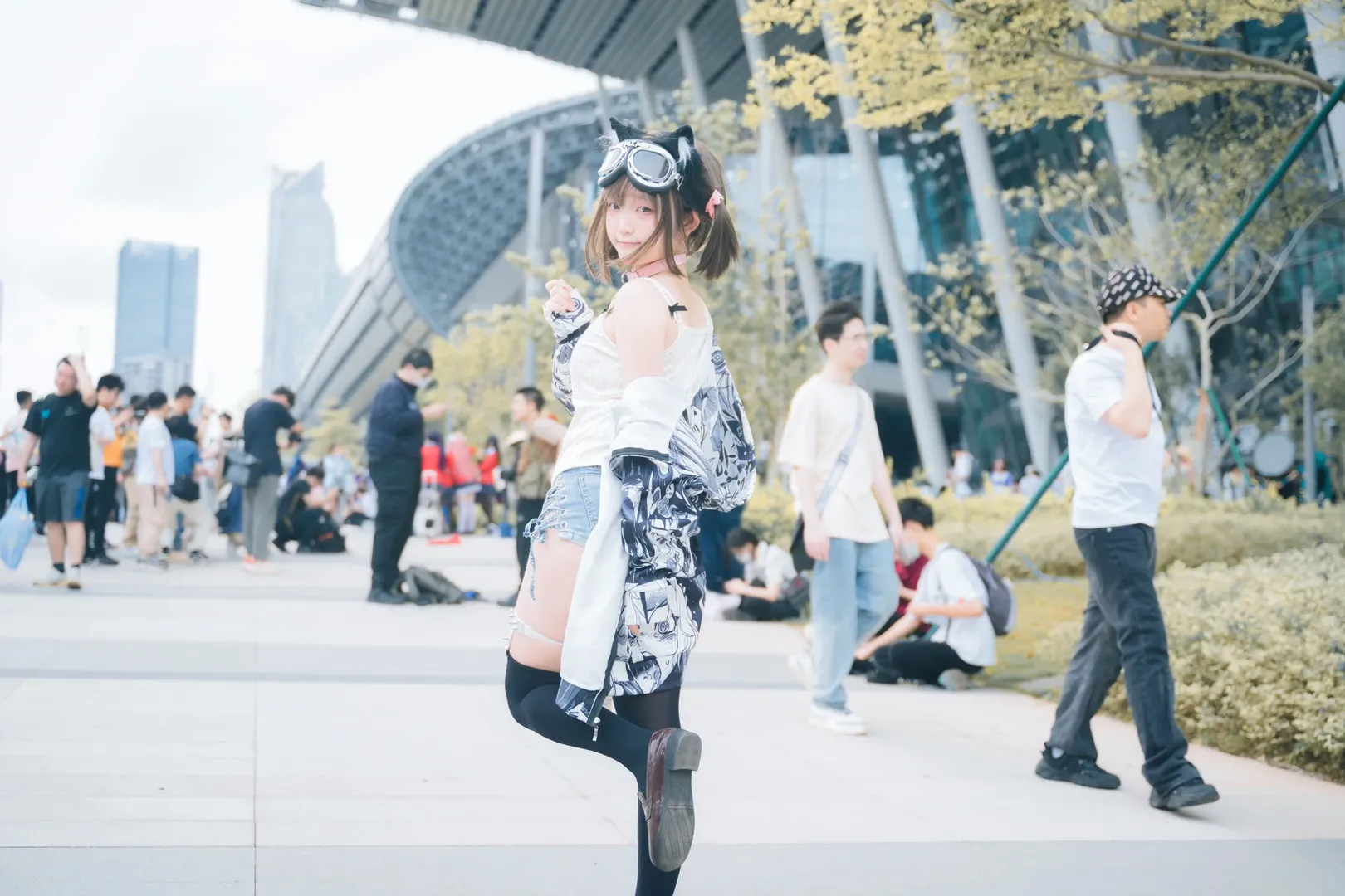 イベント写真, CPSPアニメイベント, 屋外コスプレ撮影, 猫娘コスプレ, ツインテールコーデ - 10枚目
