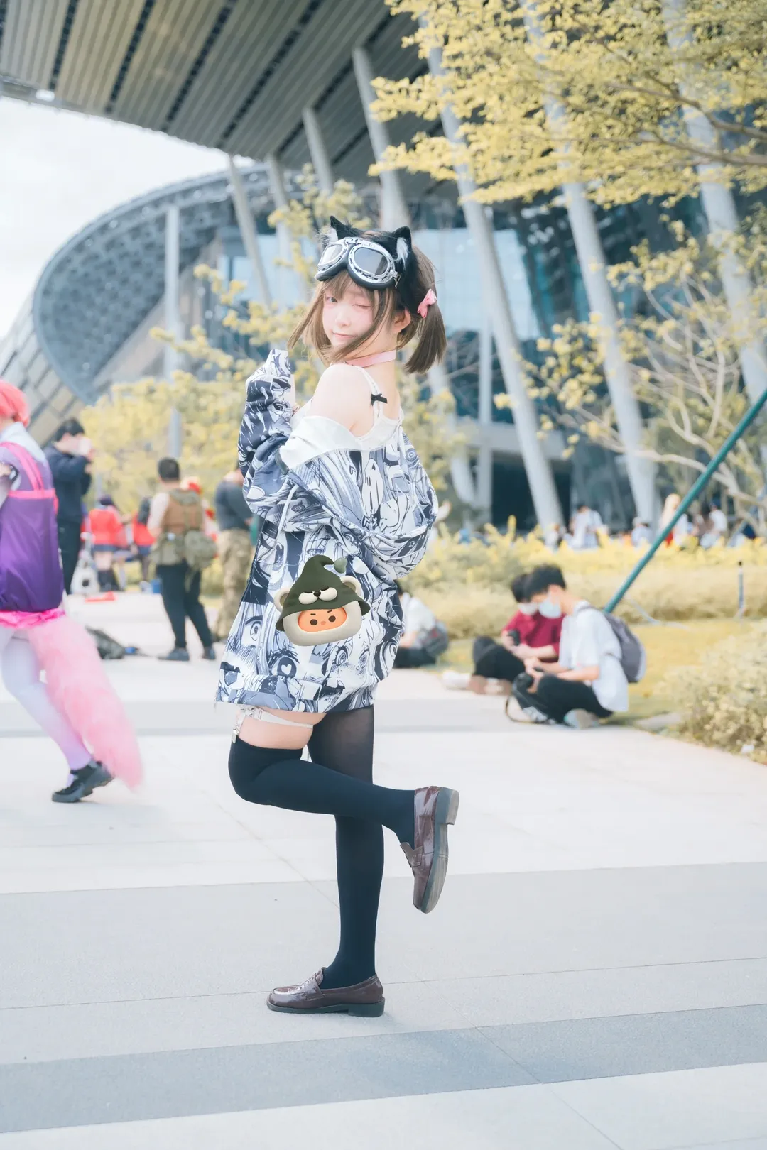 イベント写真, CPSPアニメイベント, 屋外コスプレ撮影, 猫娘コスプレ, ツインテールコーデ - 2枚目