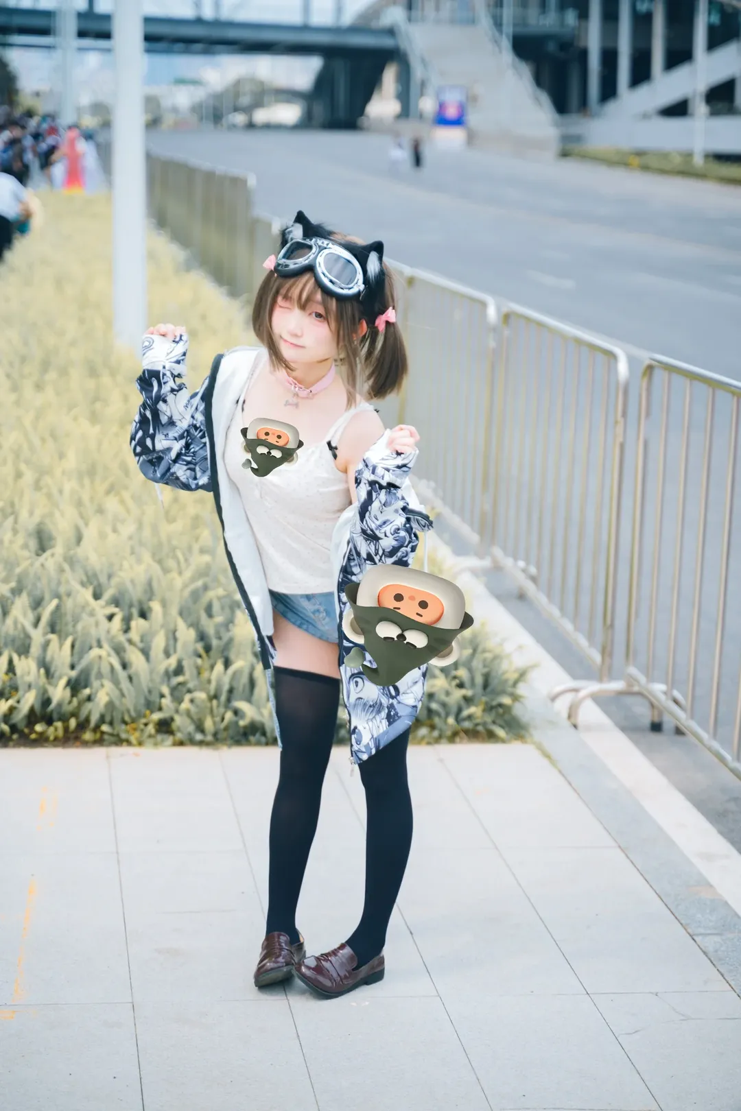 イベント写真, CPSPアニメイベント, 屋外コスプレ撮影, 猫娘コスプレ, ツインテールコーデ - 7枚目