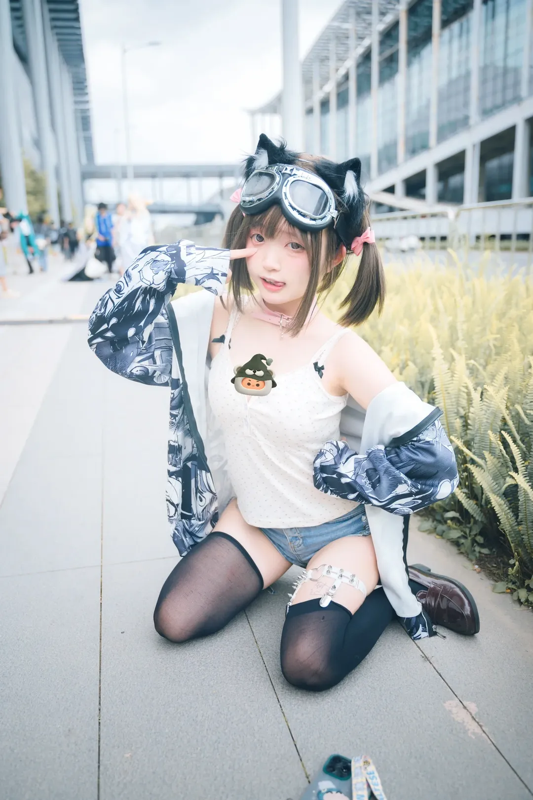 イベント写真, CPSPアニメイベント, 屋外コスプレ撮影, 猫娘コスプレ, ツインテールコーデ - 8枚目