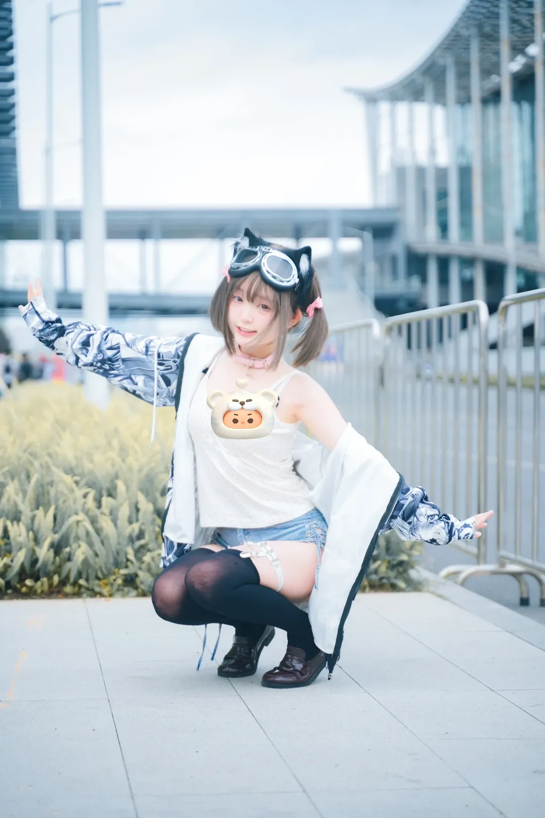 イベント写真, CPSPアニメイベント, 屋外コスプレ撮影, 猫娘コスプレ, ツインテールコーデ - 9枚目