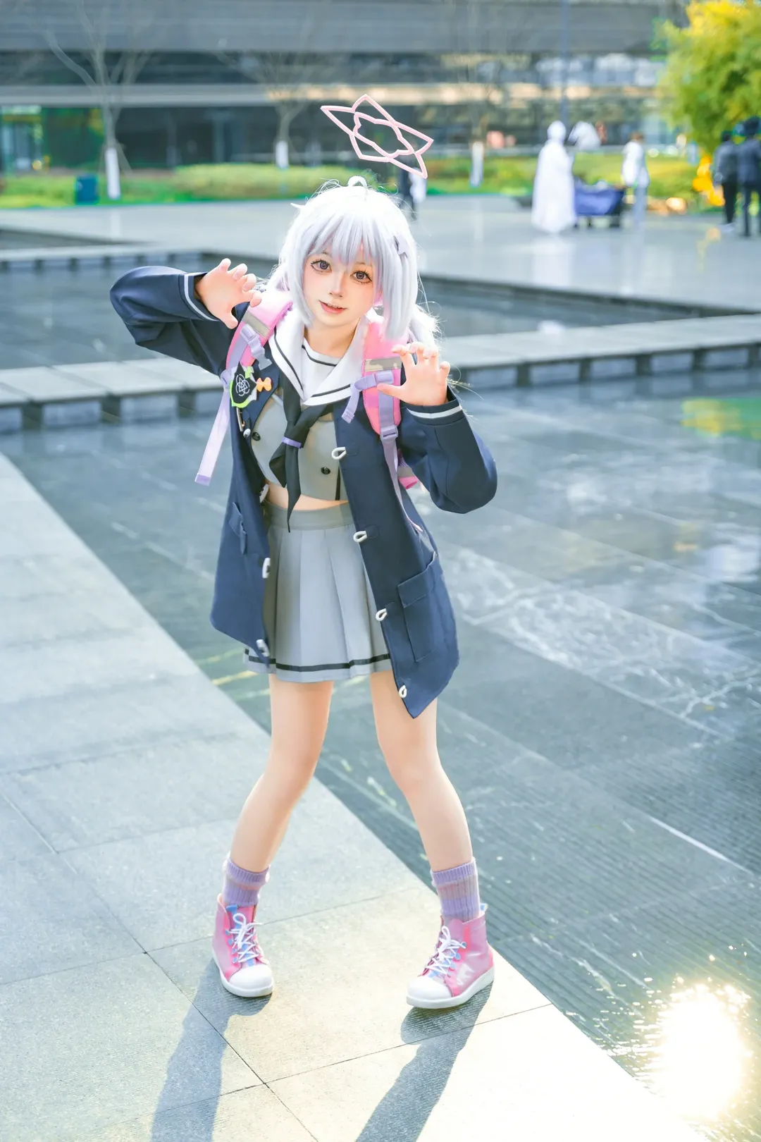 蔚蓝档案, 户外摄影, 水手服, cosplay场照, 阿罗娜cos - 第3张