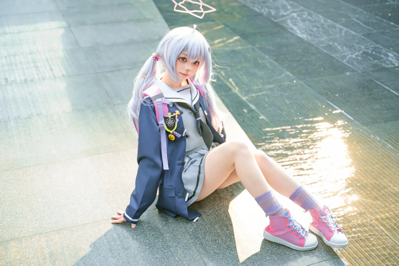 蔚蓝档案, 户外摄影, 水手服, cosplay场照, 阿罗娜cos - 第5张