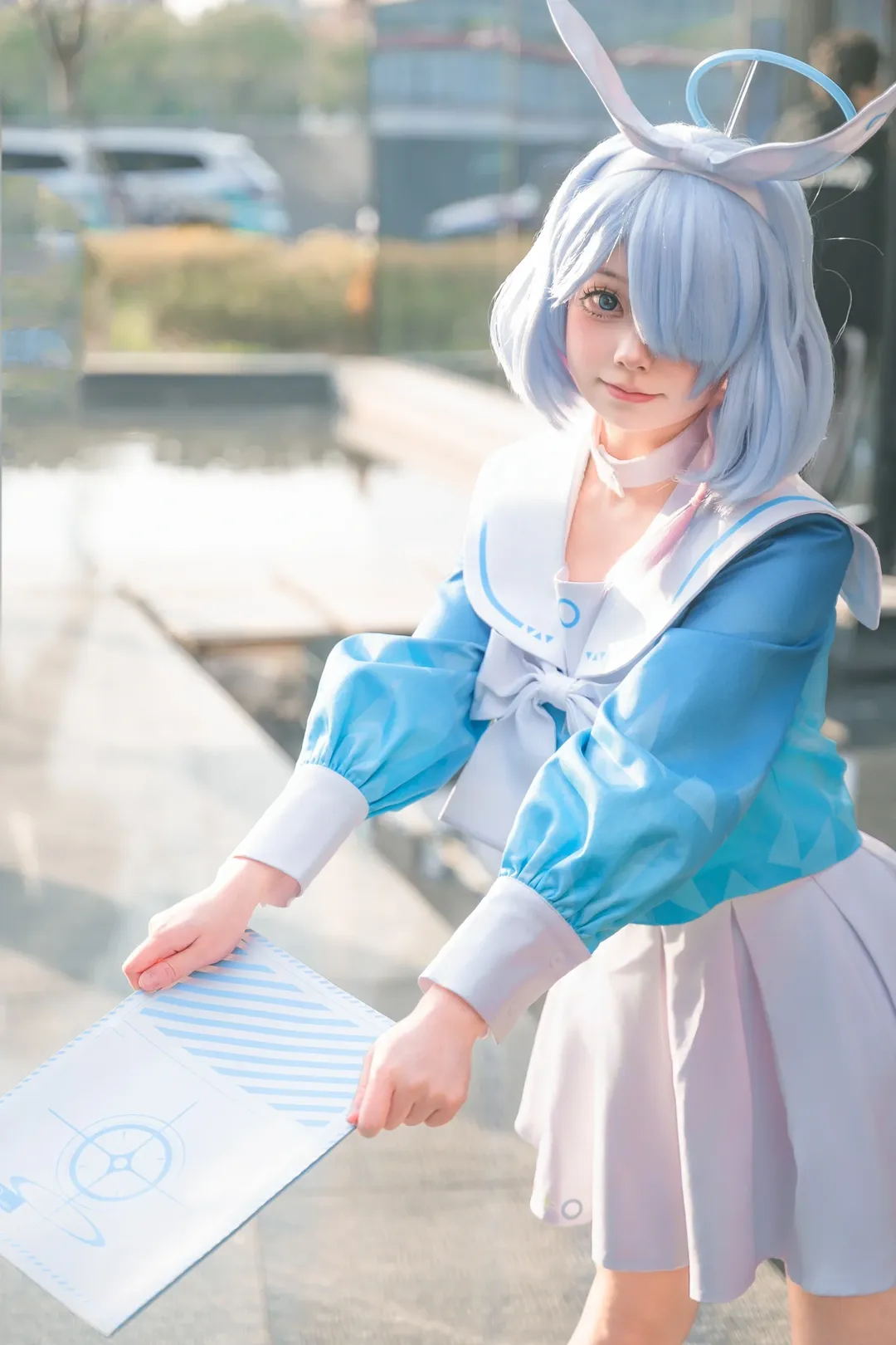 蔚蓝档案, 户外摄影, 水手服, cosplay场照, 阿罗娜cos - 第6张
