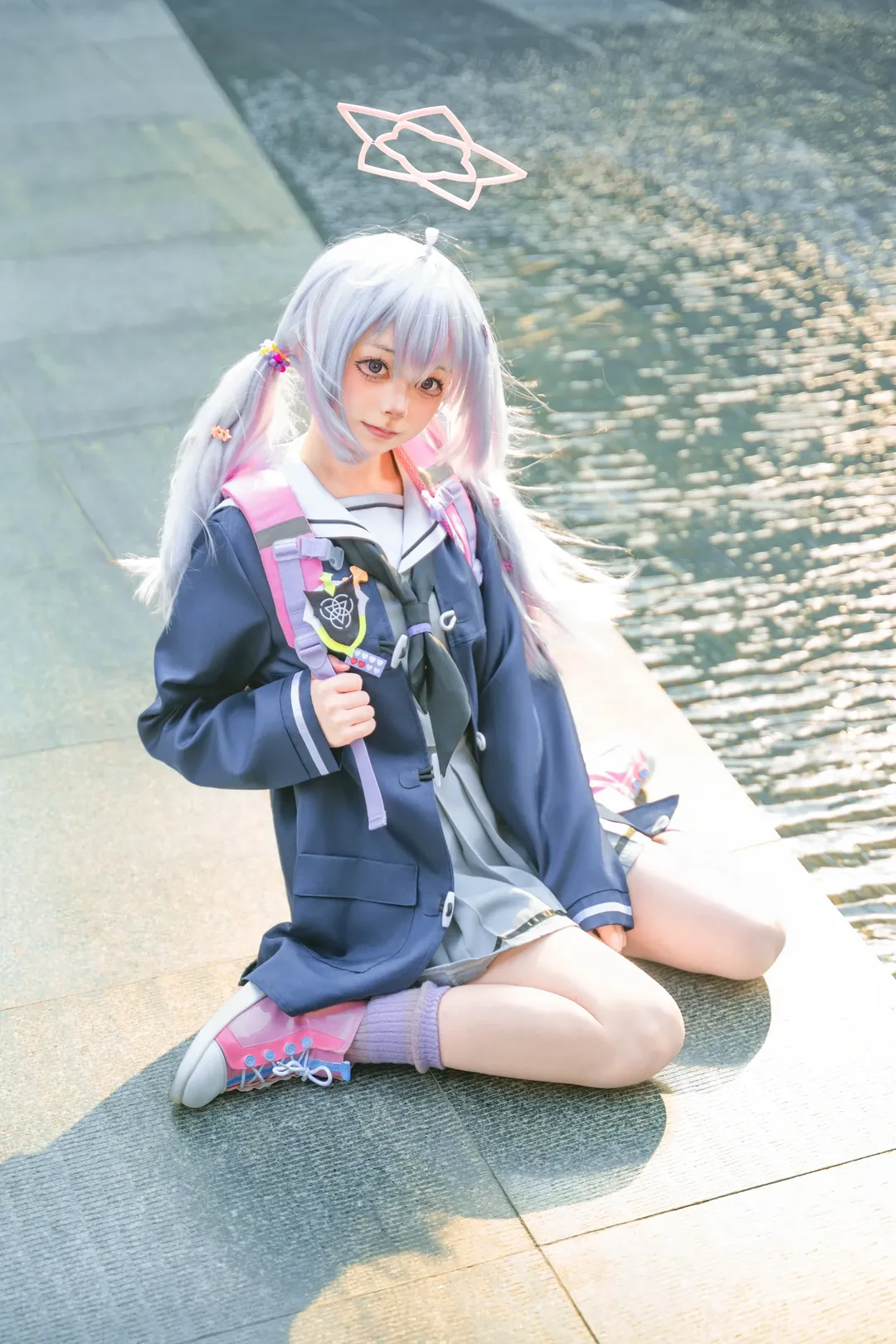 蔚蓝档案, 户外摄影, 水手服, cosplay场照, 阿罗娜cos - 第7张