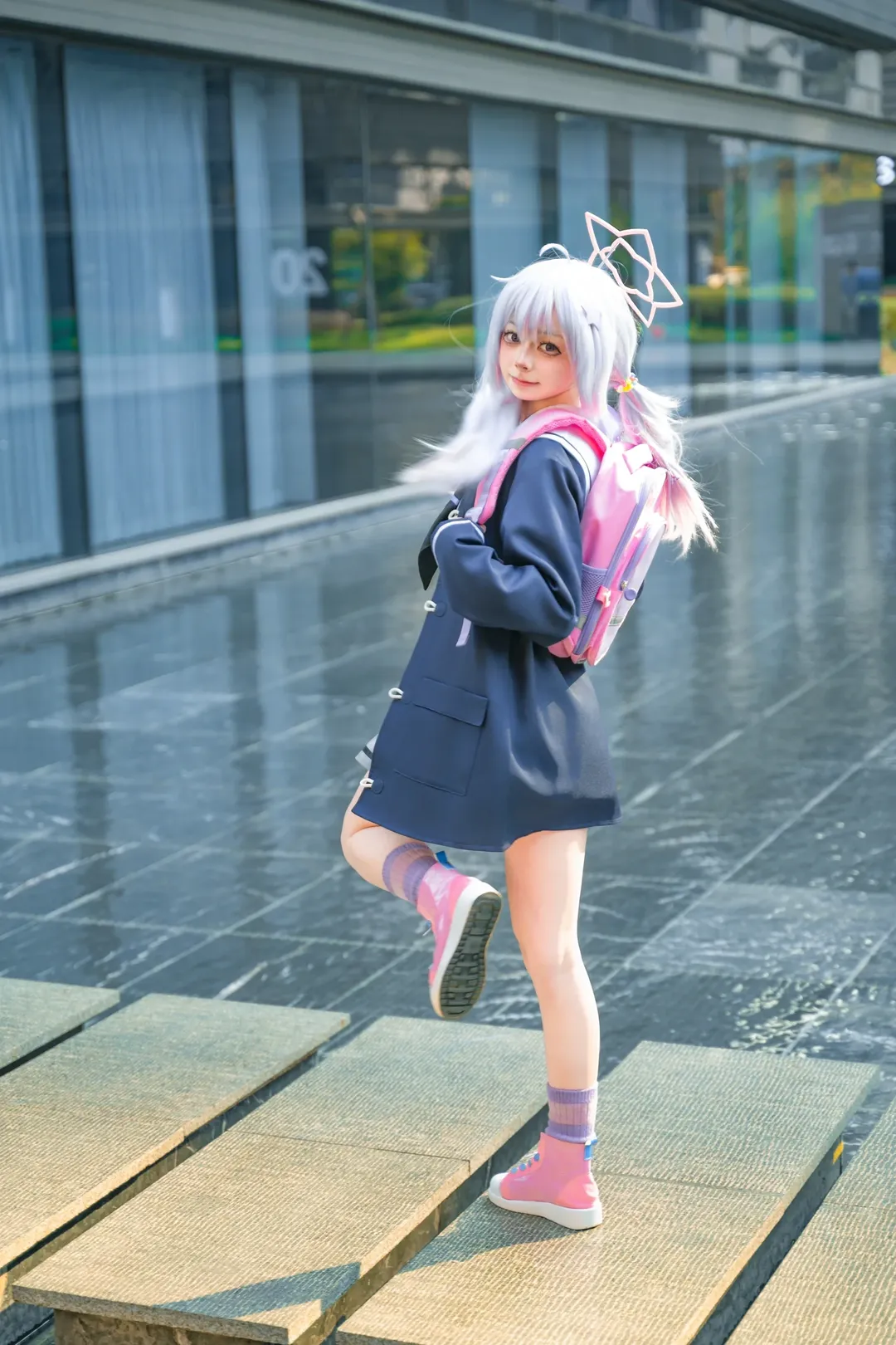 蔚蓝档案, 户外摄影, 水手服, cosplay场照, 阿罗娜cos - 第9张