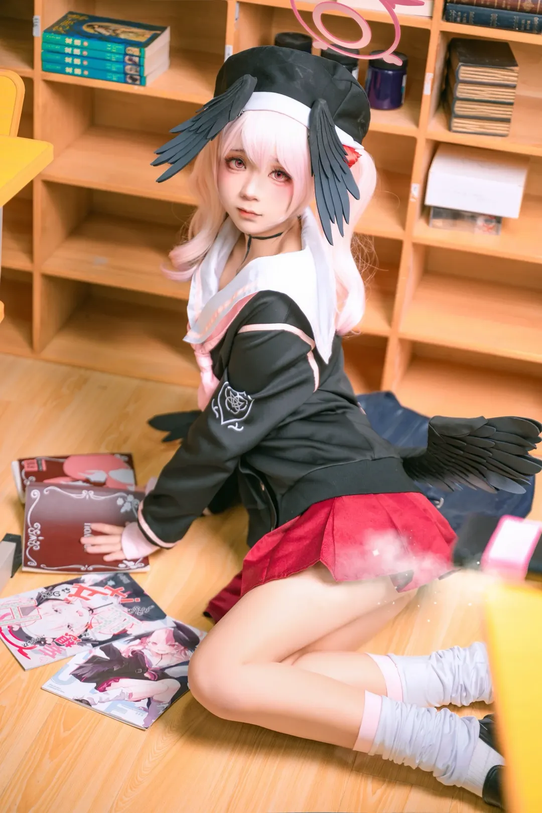 二次元少女, 蔚蓝档案, 下江小春cos, cosplay日常, 校园风写真 - 第1张