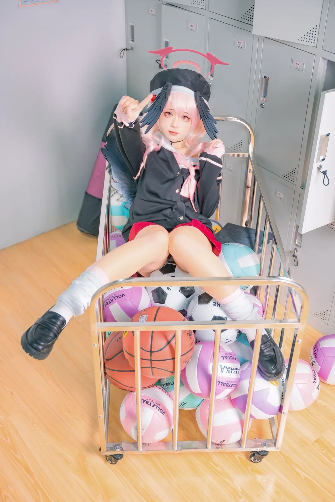 二次元少女, 蔚蓝档案, 下江小春cos, cosplay日常, 校园风写真 - 第4张