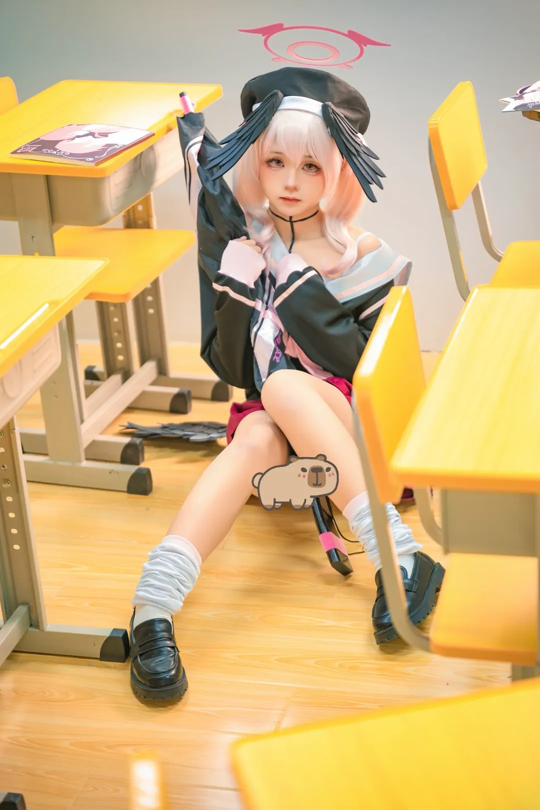 二次元少女, 蔚蓝档案, 下江小春cos, cosplay日常, 校园风写真 - 第8张