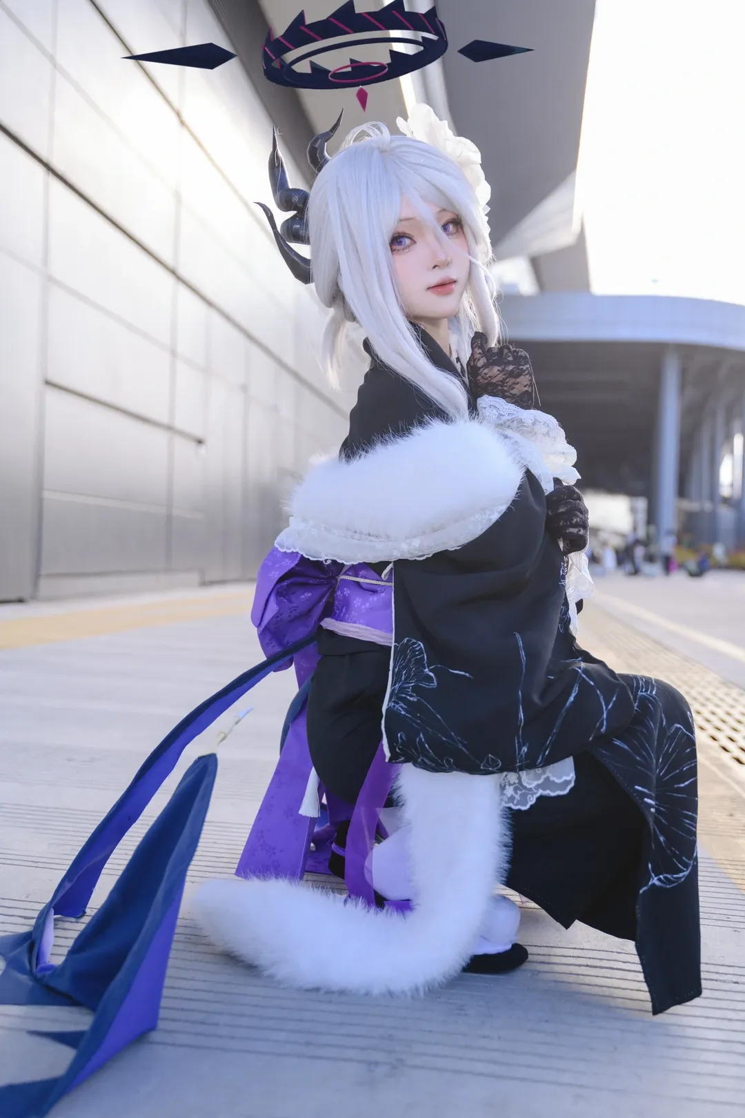 Anime-style photography, Blue Archive, Convention photos, Sorasaki Hina cosplay, Japanese style cosplay