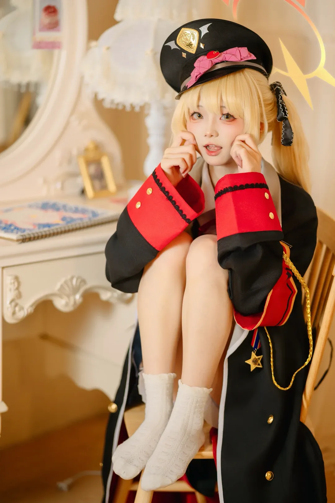 蔚蓝档案, 丹花伊吹cos, 制服cosplay, 金发双马尾, 可爱日常 - 第3张