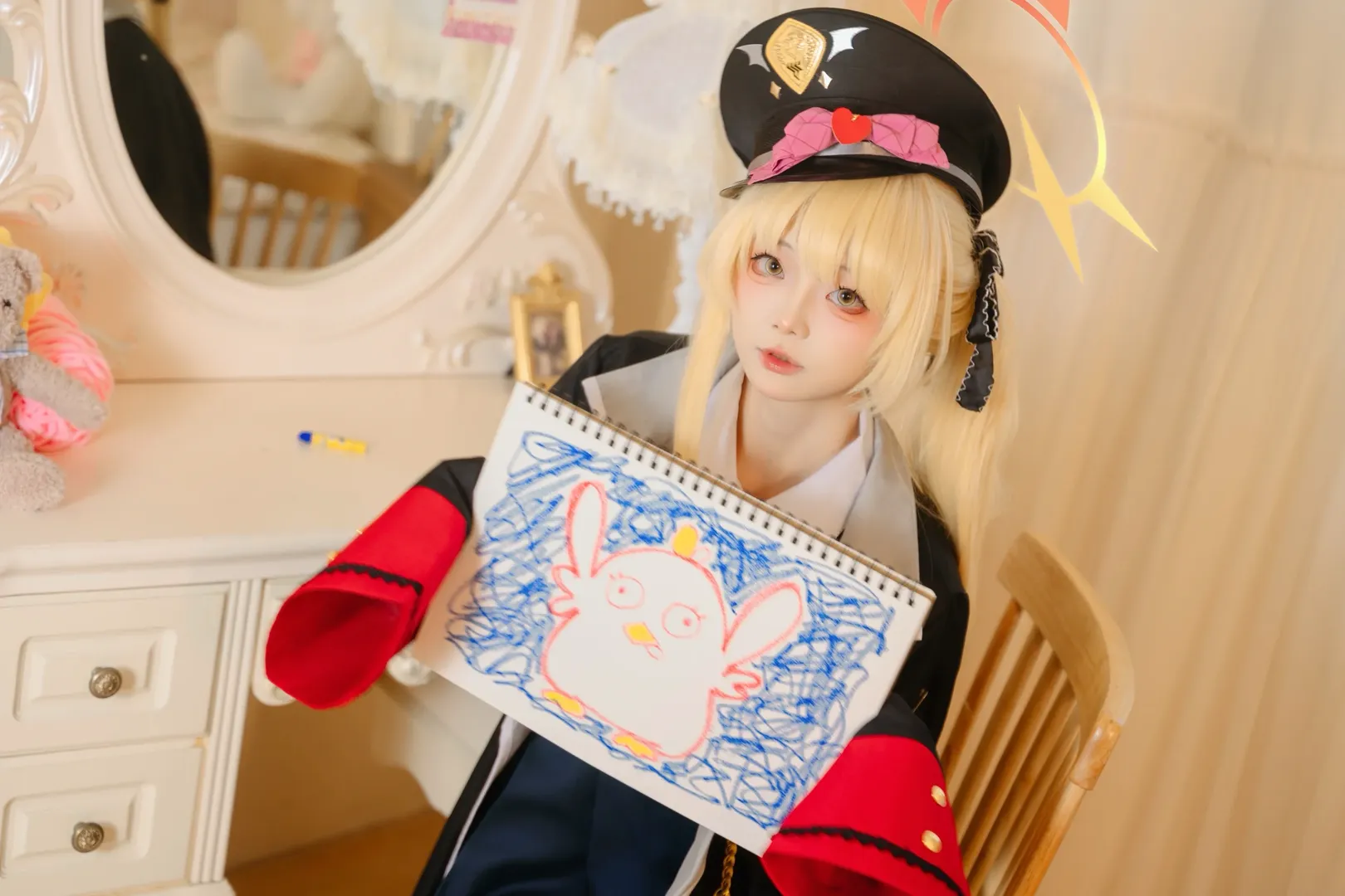 蔚蓝档案, 丹花伊吹cos, 制服cosplay, 金发双马尾, 可爱日常 - 第5张