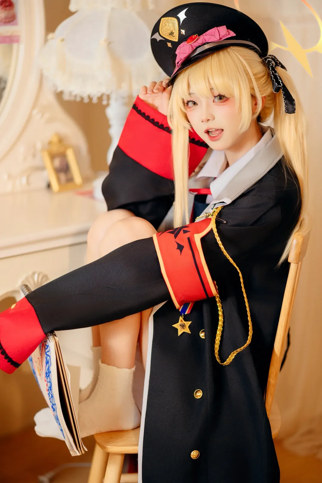 蔚蓝档案, 丹花伊吹cos, 制服cosplay, 金发双马尾, 可爱日常 - 第8张