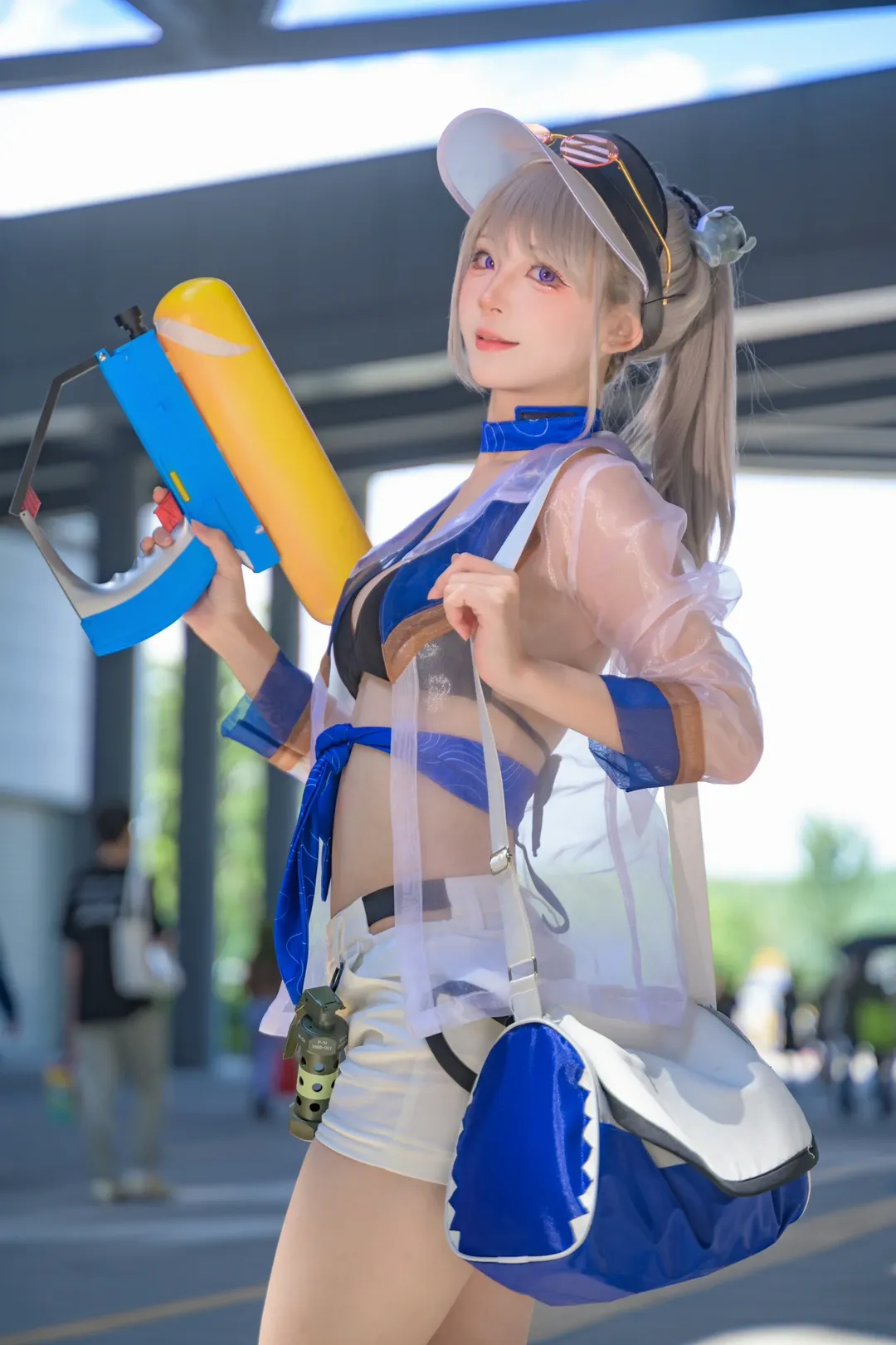 漫展返图, 元气少女, 户外漫展, 夏日cosplay, 水枪写真 - 第2张