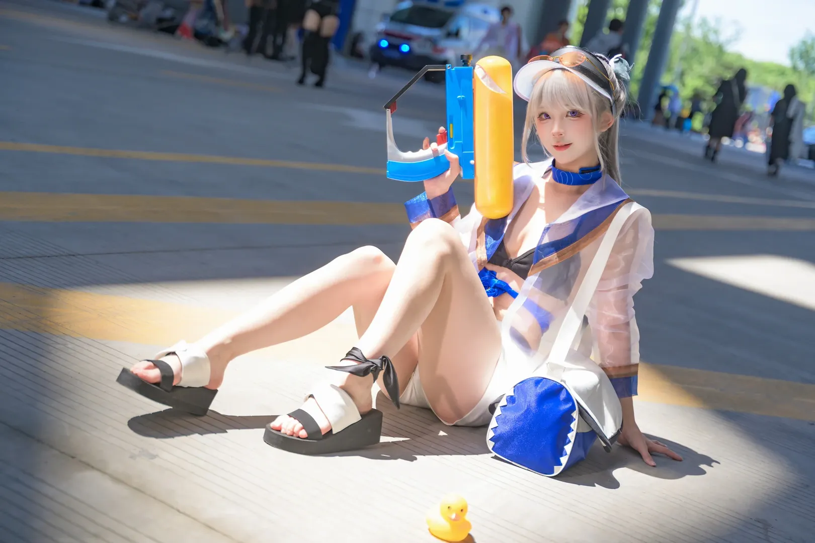 漫展返图, 元气少女, 户外漫展, 夏日cosplay, 水枪写真 - 第3张