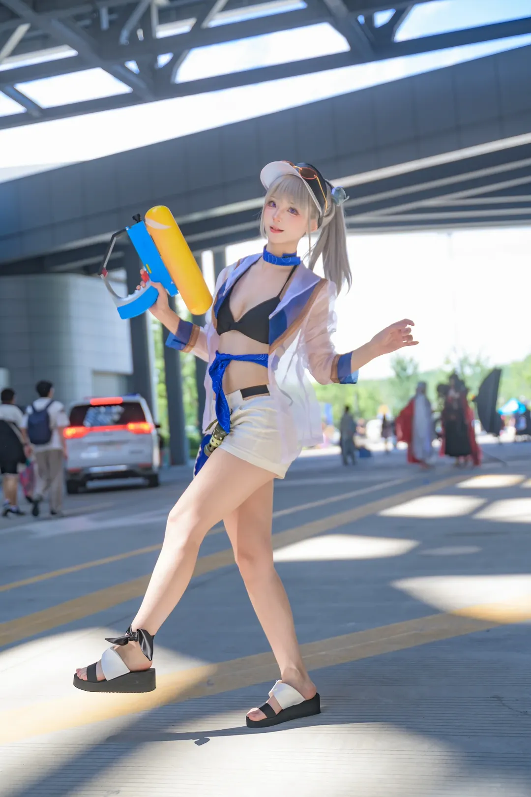 漫展返图, 元气少女, 户外漫展, 夏日cosplay, 水枪写真 - 第4张