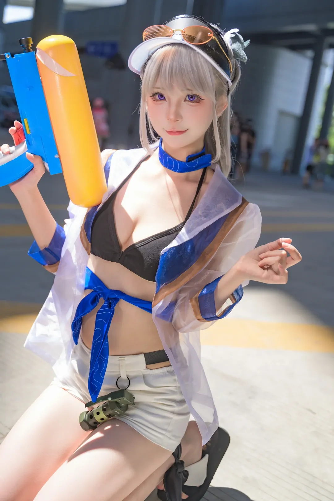 漫展返图, 元气少女, 户外漫展, 夏日cosplay, 水枪写真 - 第6张