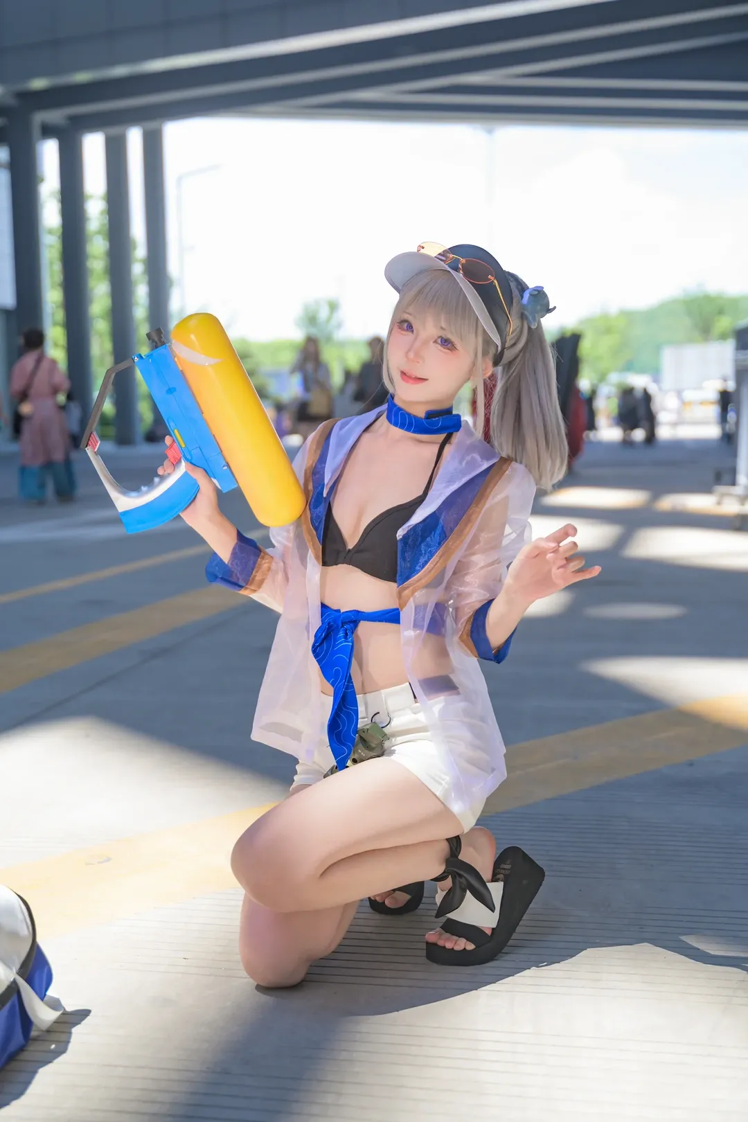漫展返图, 元气少女, 户外漫展, 夏日cosplay, 水枪写真 - 第7张
