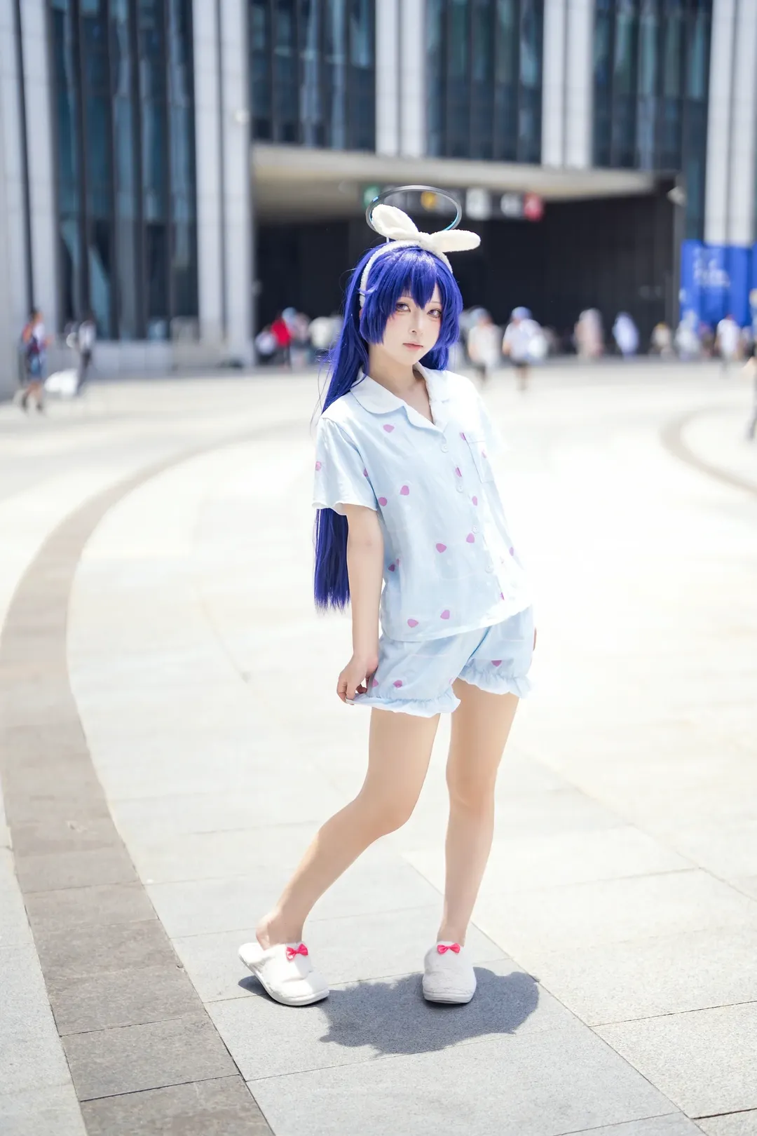 二次元摄影, cosplay场照, 蔚蓝档案cos, BW漫展, 和风浴衣 - 第1张