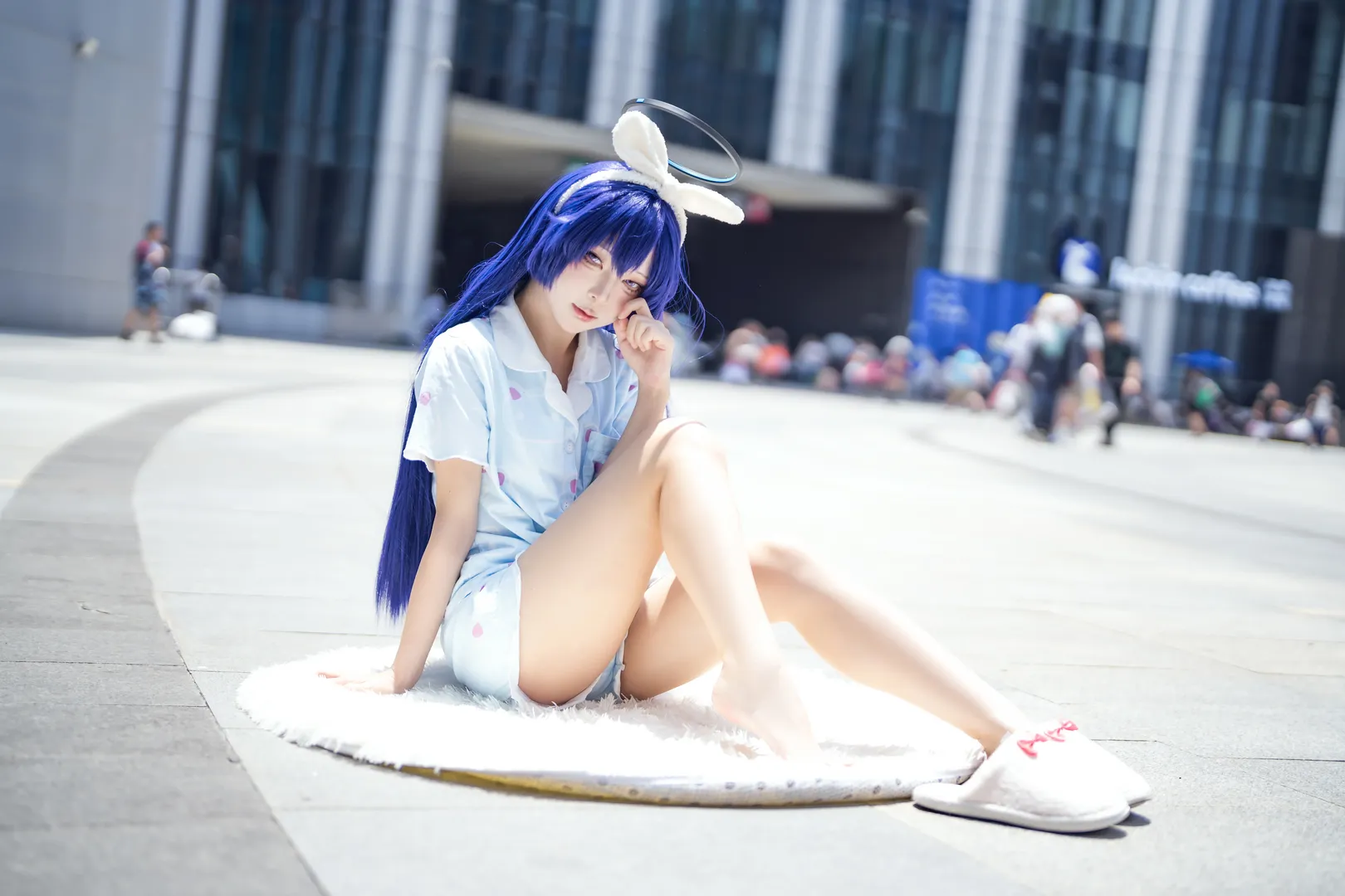 二次元摄影, cosplay场照, 蔚蓝档案cos, BW漫展, 和风浴衣 - 第2张