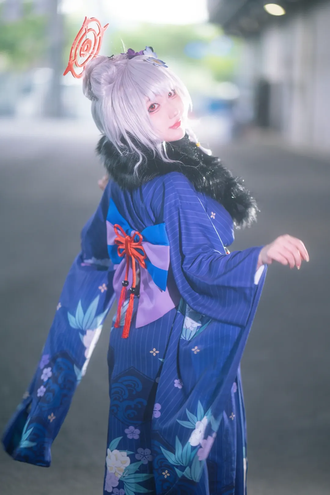 二次元摄影, cosplay场照, 蔚蓝档案cos, BW漫展, 和风浴衣 - 第4张