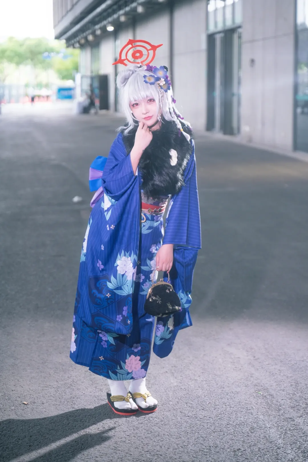 二次元摄影, cosplay场照, 蔚蓝档案cos, BW漫展, 和风浴衣 - 第5张