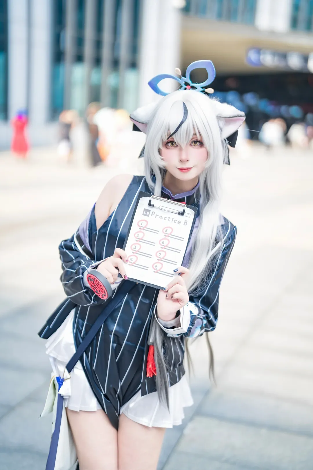 二次元摄影, cosplay场照, 蔚蓝档案cos, BW漫展, 和风浴衣 - 第8张