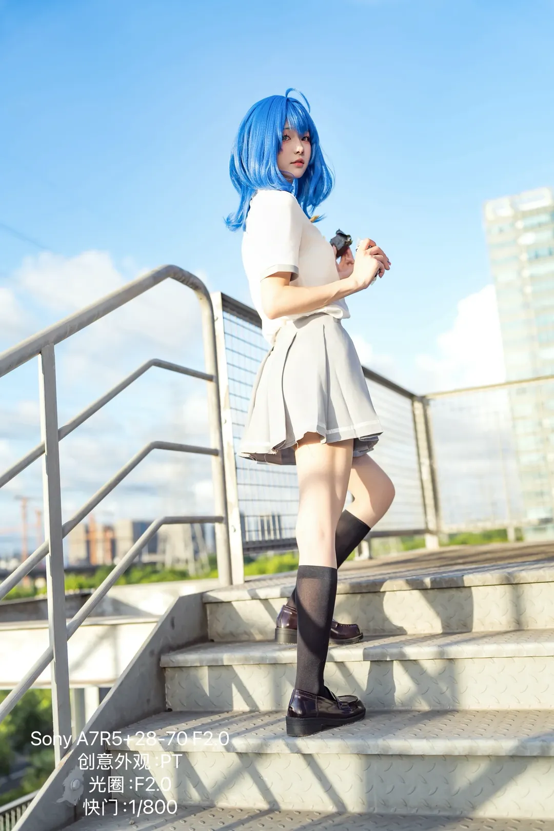 夏日cosplay, 索尼A7R5, 八奈见杏菜cos, 败犬女主太多了, 天台人像 - 第10张