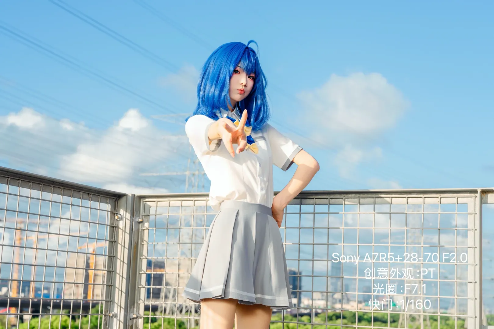 夏日cosplay, 索尼A7R5, 八奈见杏菜cos, 败犬女主太多了, 天台人像 - 第12张