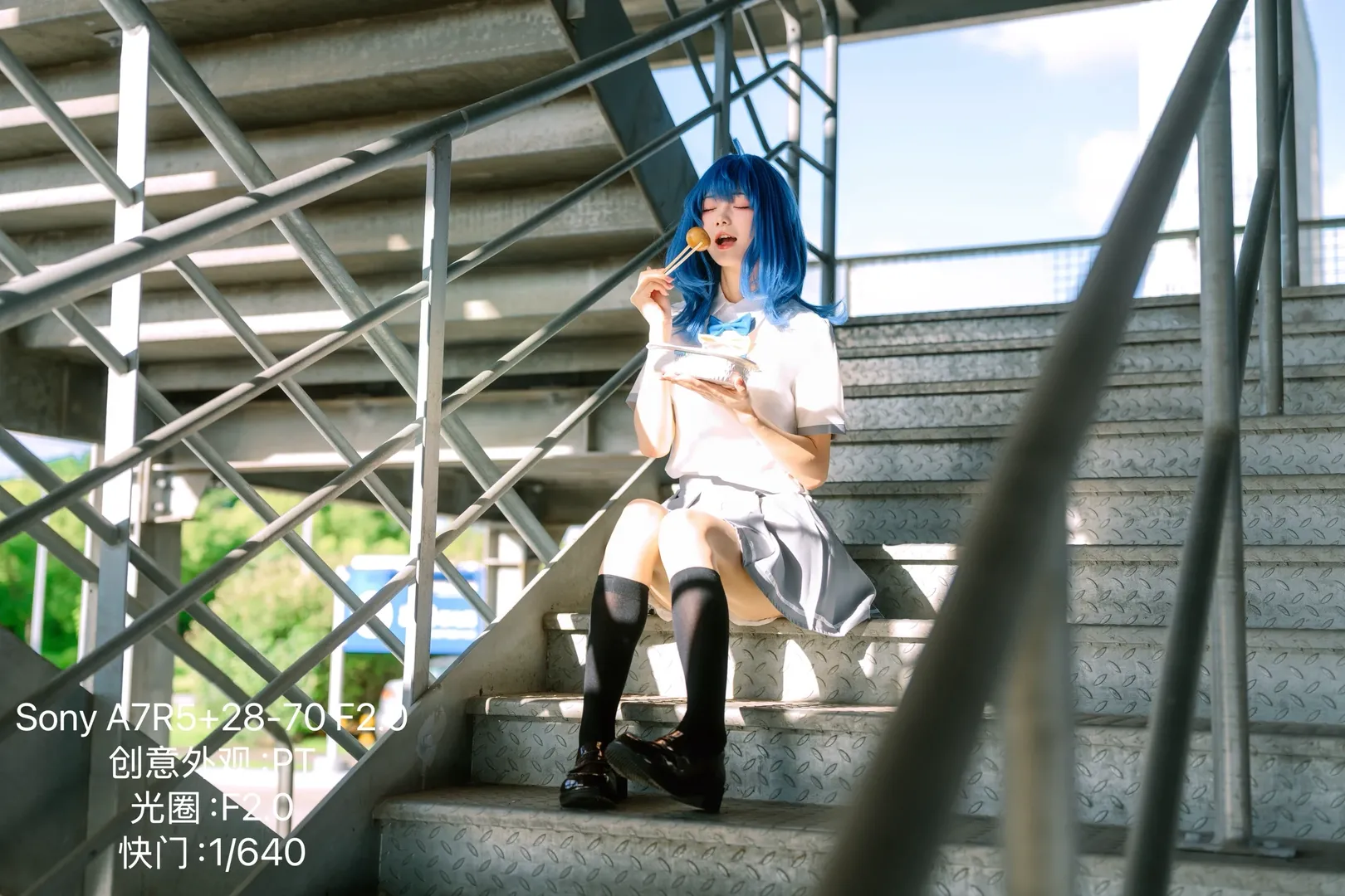 夏日cosplay, 索尼A7R5, 八奈见杏菜cos, 败犬女主太多了, 天台人像 - 第2张